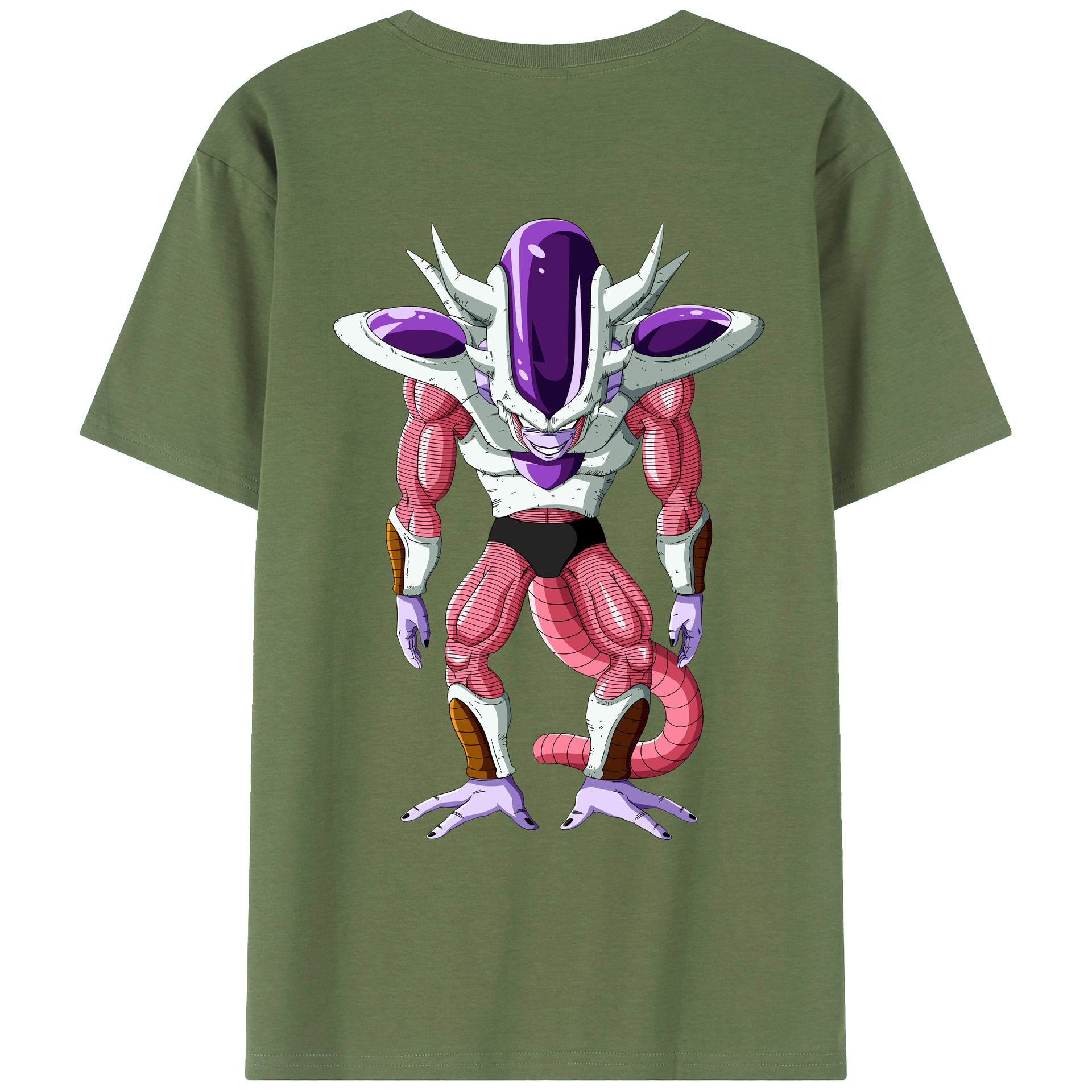 （画像用） ドラゴンボール フリーザ DRAGON BALL Frieza 綿100％ メンズ半袖Tシャツ（バックプリント） 通気性